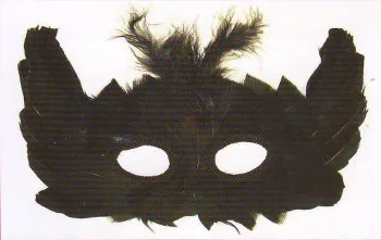 Federmaske schwarz